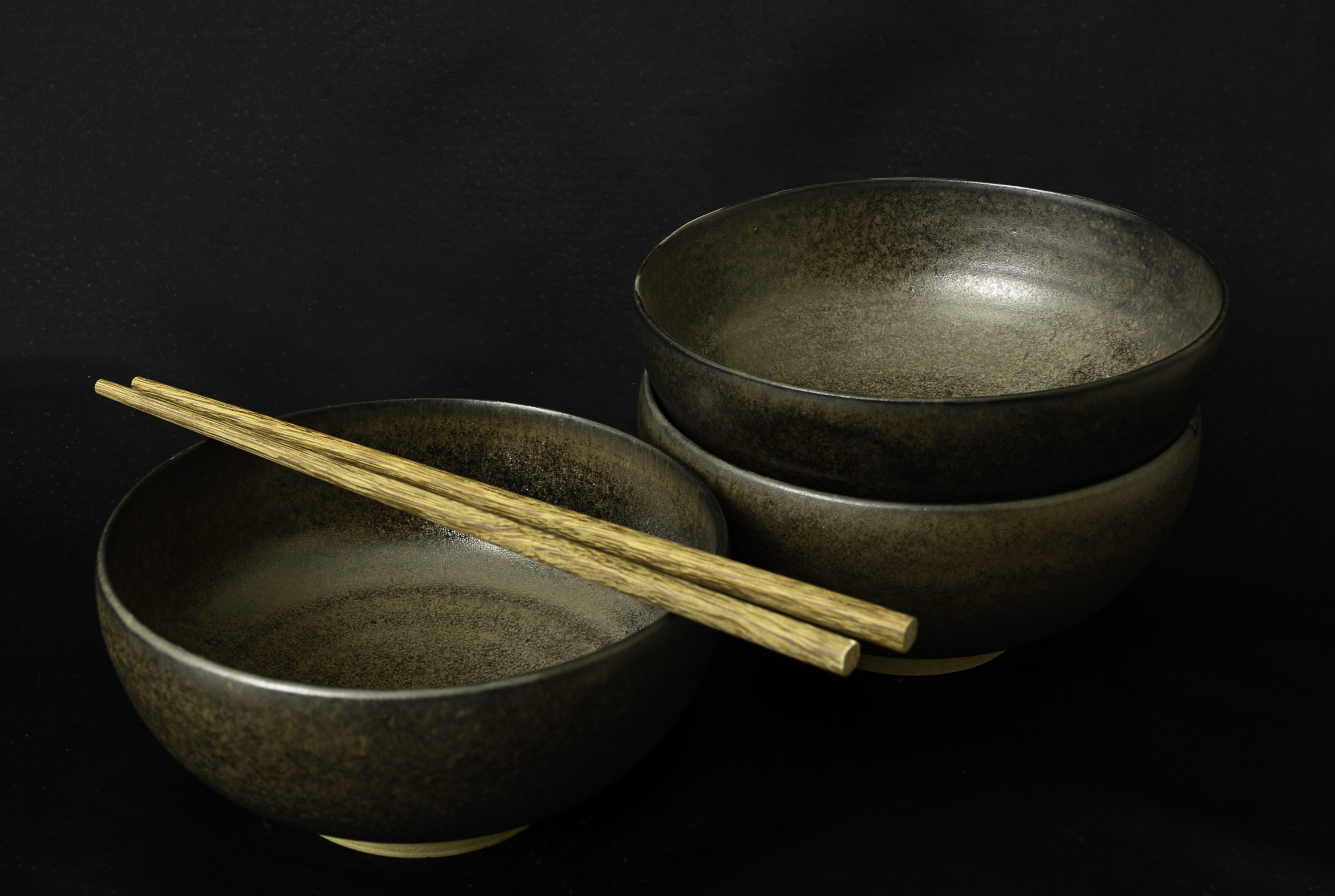 Bols à ramen marron, émail haute température Cuir